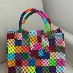 Colorful Beaded Women's Tote Bag